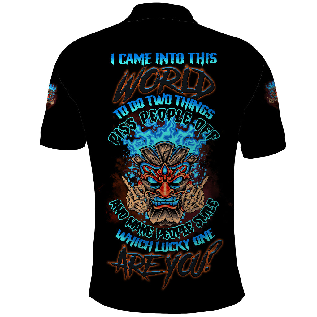 Which Lucky One Are You Skull Tiki Polo Shirt - Wonder Print Shop