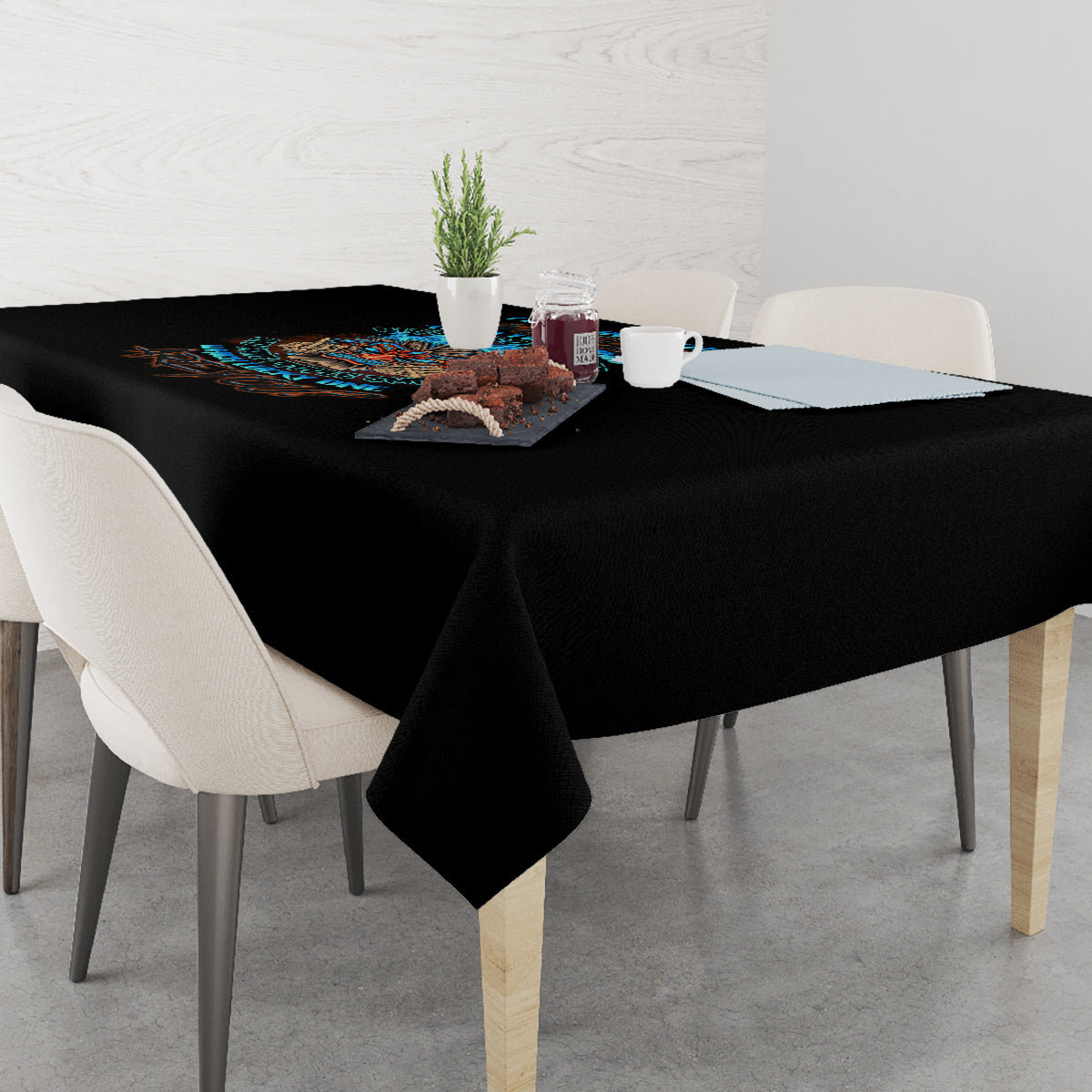 Which Lucky One Are You Skull Tiki Tablecloth - Wonder Print Shop