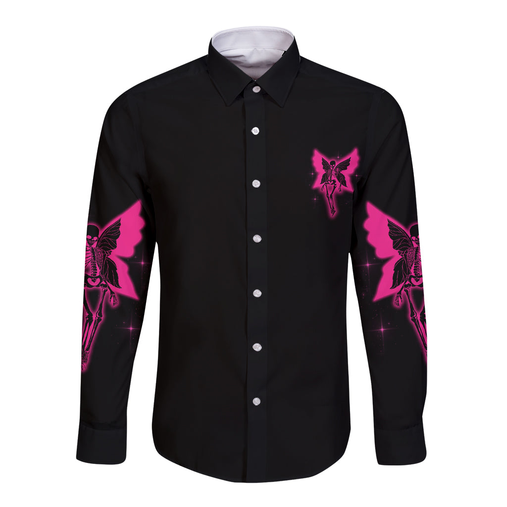 In My Next Life I Want To Be The Karma Fairy Long Sleeve Button Shirt - Wonder Print Shop