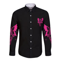 In My Next Life I Want To Be The Karma Fairy Long Sleeve Button Shirt - Wonder Print Shop