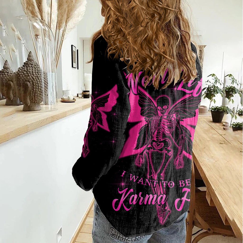 In My Next Life I Want To Be The Karma Fairy Women Casual Shirt - Wonder Print Shop