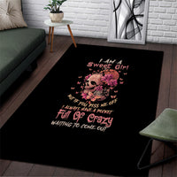 I Am A Sweet Girl Flower Skull Area Rug - Wonder Print Shop
