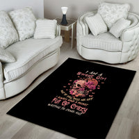 I Am A Sweet Girl Flower Skull Area Rug - Wonder Print Shop