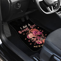 I Am A Sweet Girl Flower Skull Car Mats - Wonder Print Shop