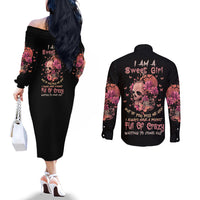 i-am-a-sweet-girl-flower-skull-couples-matching-off-the-shoulder-long-sleeve-dress-and-long-sleeve-button-shirt
