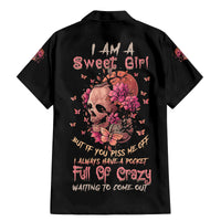 I Am A Sweet Girl Flower Skull Family Matching Mermaid Dress and Hawaiian Shirt - Wonder Print Shop