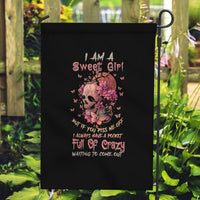 I Am A Sweet Girl Flower Skull Garden Flag - Wonder Print Shop