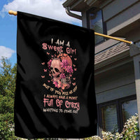 I Am A Sweet Girl Flower Skull Garden Flag - Wonder Print Shop