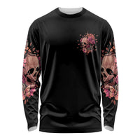 I Am A Sweet Girl Flower Skull Long Sleeve Shirt - Wonder Print Shop