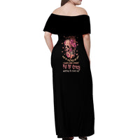 I Am A Sweet Girl Flower Skull Off Shoulder Maxi Dress - Wonder Print Shop