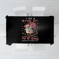 I Am A Sweet Girl Flower Skull Tablecloth - Wonder Print Shop