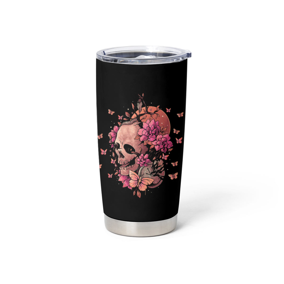 I Am A Sweet Girl Flower Skull Tumbler Cup - Wonder Print Shop