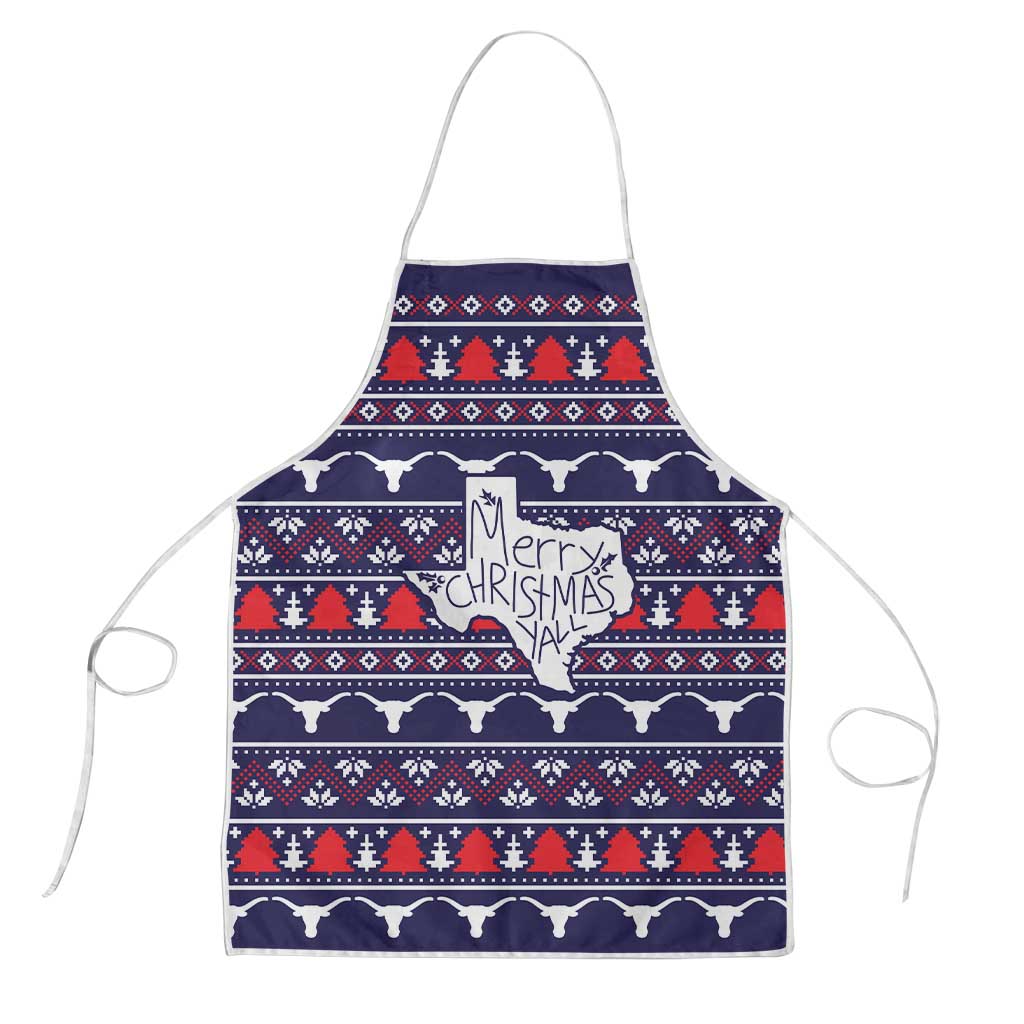 Merry Christmas Y'all Apron Xmas Holiday Patterns - Wonder Print Shop