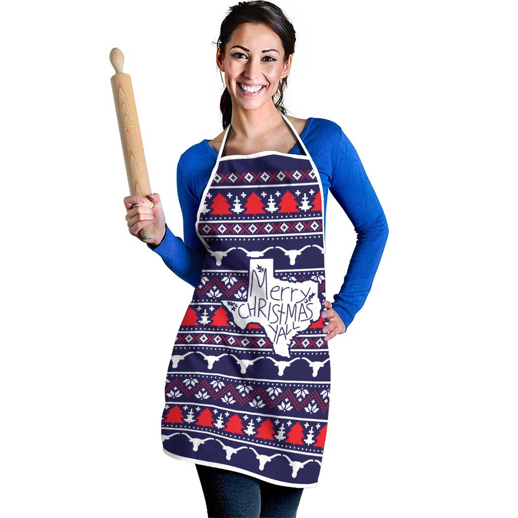 Merry Christmas Y'all Apron Xmas Holiday Patterns - Wonder Print Shop