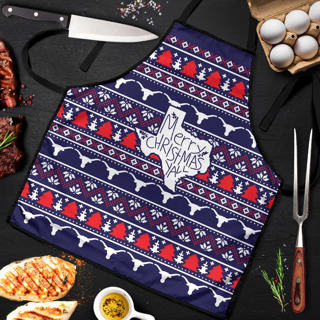 Merry Christmas Y'all Apron Xmas Holiday Patterns - Wonder Print Shop