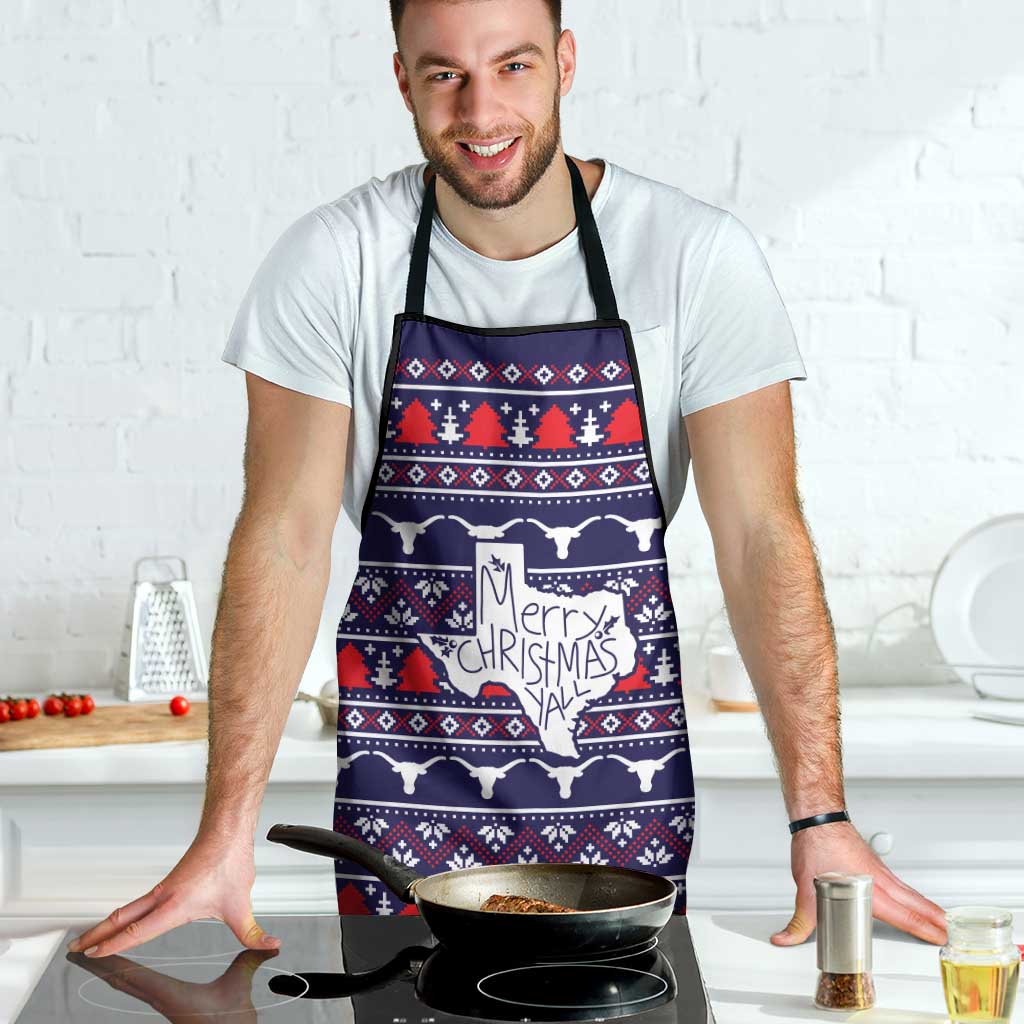 Merry Christmas Y'all Apron Xmas Holiday Patterns - Wonder Print Shop