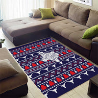 Merry Christmas Y'all Area Rug Xmas Holiday Patterns - Wonder Print Shop