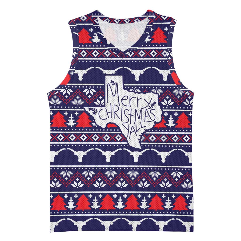 Merry Christmas Y'all Basketball Jersey Xmas Holiday Patterns - Wonder Print Shop
