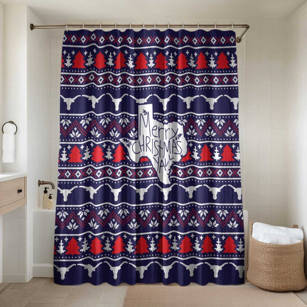Merry Christmas Y'all Bathroom Set Xmas Holiday Patterns - Wonder Print Shop