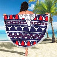 Merry Christmas Y'all Beach Blanket Xmas Holiday Patterns - Wonder Print Shop