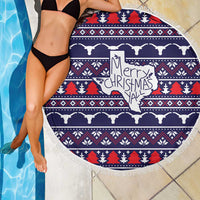 Merry Christmas Y'all Beach Blanket Xmas Holiday Patterns - Wonder Print Shop