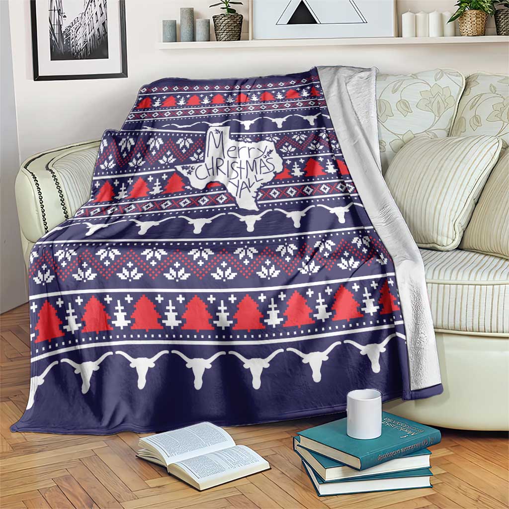 Merry Christmas Y'all Blanket Xmas Holiday Patterns - Wonder Print Shop