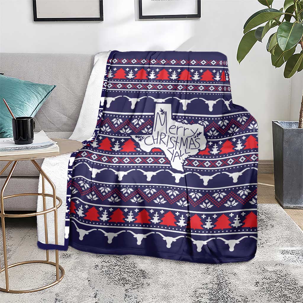 Merry Christmas Y'all Blanket Xmas Holiday Patterns - Wonder Print Shop