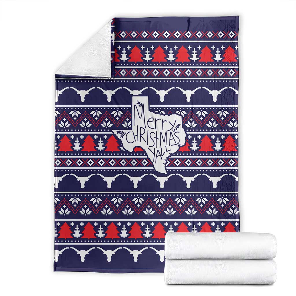 Merry Christmas Y'all Blanket Xmas Holiday Patterns - Wonder Print Shop