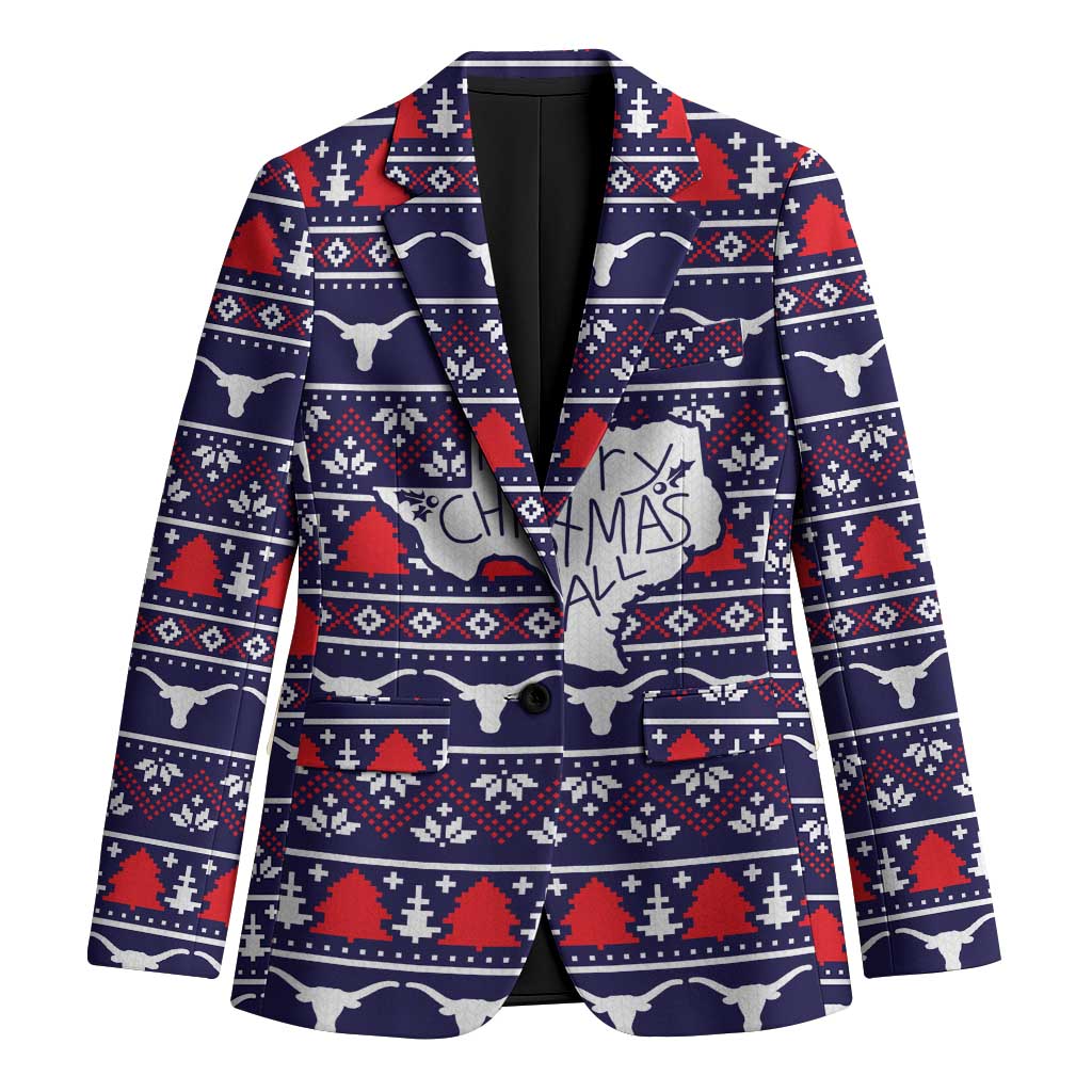 Merry Christmas Y'all Blazer Xmas Holiday Patterns - Wonder Print Shop