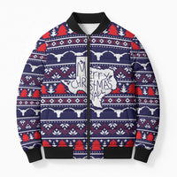 Merry Christmas Y'all Bomber Puffer Jacket Xmas Holiday Patterns - Wonder Print Shop