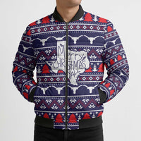 Merry Christmas Y'all Bomber Puffer Jacket Xmas Holiday Patterns - Wonder Print Shop