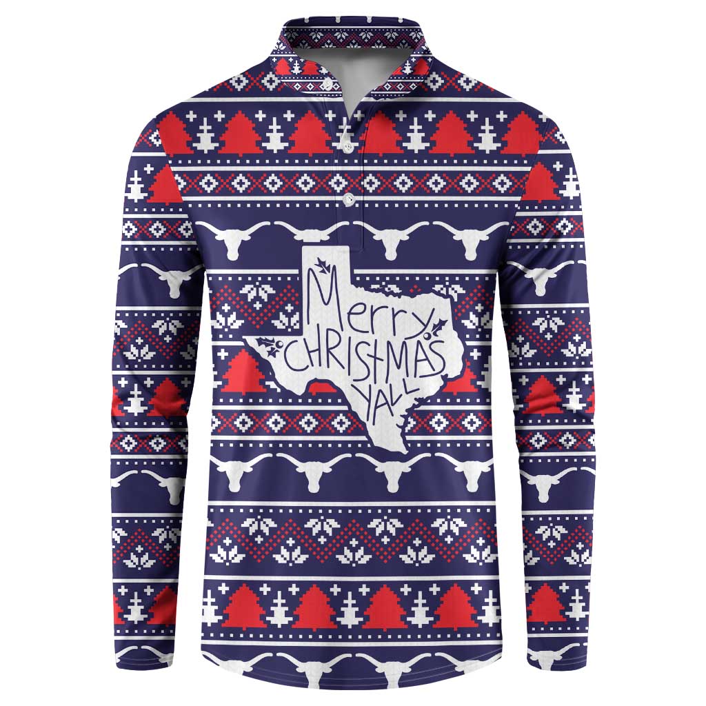 Merry Christmas Y'all Button Sweatshirt Xmas Holiday Patterns - Wonder Print Shop