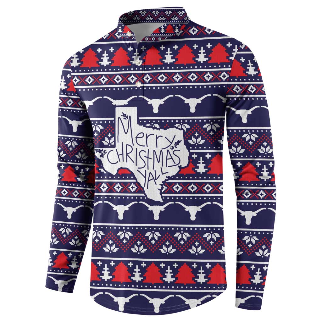 Merry Christmas Y'all Button Sweatshirt Xmas Holiday Patterns - Wonder Print Shop