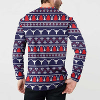 Merry Christmas Y'all Button Sweatshirt Xmas Holiday Patterns - Wonder Print Shop