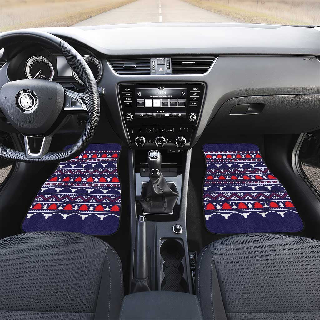 Merry Christmas Y'all Car Mats Xmas Holiday Patterns - Wonder Print Shop