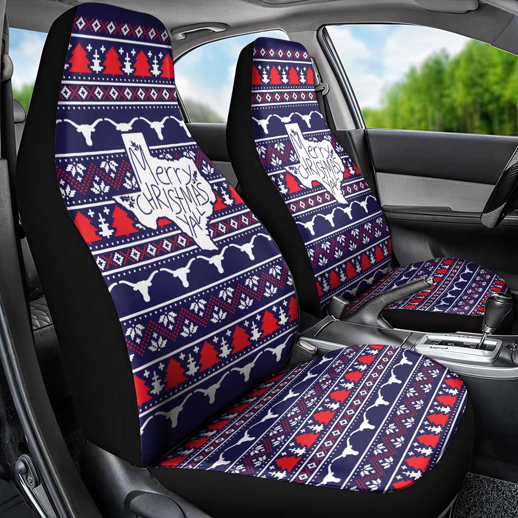 Merry Christmas Y'all Car Seat Cover Xmas Holiday Patterns - Wonder Print Shop