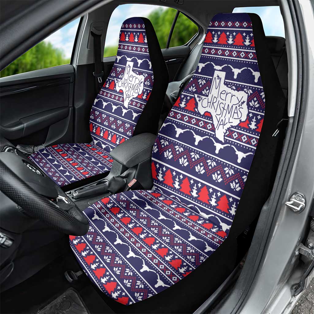 Merry Christmas Y'all Car Seat Cover Xmas Holiday Patterns - Wonder Print Shop