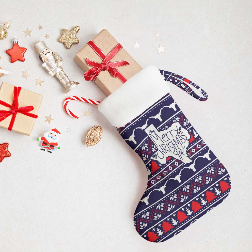 Merry Christmas Y'all Christmas Stocking Xmas Holiday Patterns - Wonder Print Shop