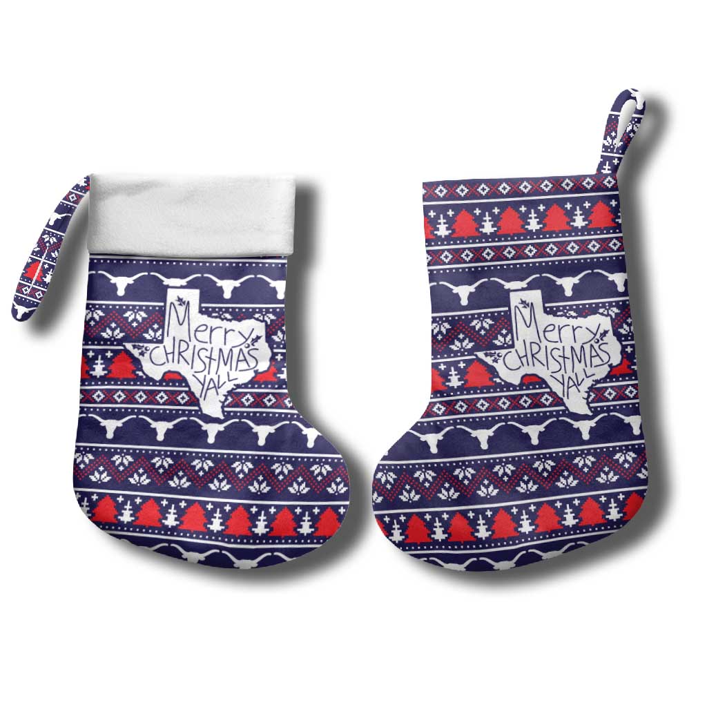Merry Christmas Y'all Christmas Stocking Xmas Holiday Patterns - Wonder Print Shop