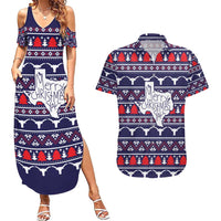 Merry Christmas Y'all Couples Matching Summer Maxi Dress and Hawaiian Shirt Xmas Holiday Patterns - Wonder Print Shop