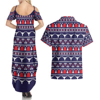 Merry Christmas Y'all Couples Matching Summer Maxi Dress and Hawaiian Shirt Xmas Holiday Patterns - Wonder Print Shop