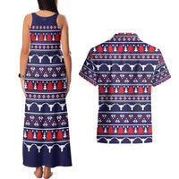 Merry Christmas Y'all Couples Matching Tank Maxi Dress and Hawaiian Shirt Xmas Holiday Patterns - Wonder Print Shop