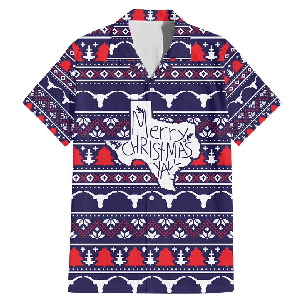 Merry Christmas Y'all Family Matching Mermaid Dress and Hawaiian Shirt Xmas Holiday Patterns - Wonder Print Shop