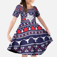 Merry Christmas Y'all Family Matching Off The Shoulder Long Sleeve Dress and Hawaiian Shirt Xmas Holiday Patterns - Wonder Print Shop