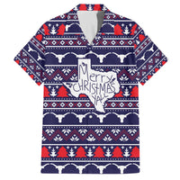 Merry Christmas Y'all Family Matching Off The Shoulder Long Sleeve Dress and Hawaiian Shirt Xmas Holiday Patterns - Wonder Print Shop