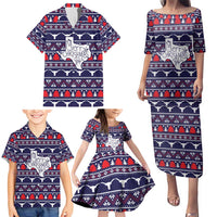 Merry Christmas Y'all Family Matching Puletasi and Hawaiian Shirt Xmas Holiday Patterns - Wonder Print Shop
