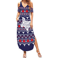 Merry Christmas Y'all Family Matching Summer Maxi Dress and Hawaiian Shirt Xmas Holiday Patterns - Wonder Print Shop