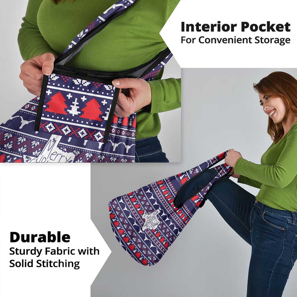 Merry Christmas Y'all Grocery Bag Xmas Holiday Patterns - Wonder Print Shop