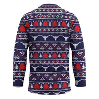 Merry Christmas Y'all Hockey Jersey Xmas Holiday Patterns - Wonder Print Shop