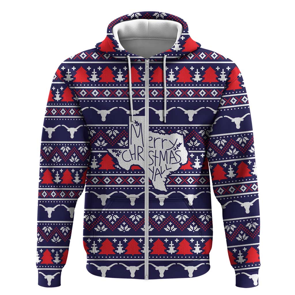 Merry Christmas Y'all Hoodie Xmas Holiday Patterns - Wonder Print Shop